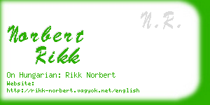 norbert rikk business card